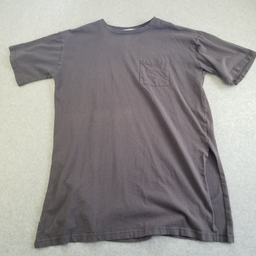 Shoo-la-Rue Shirt Mens Large‎ Dark Gray Pocket Tee Casual Cotton Knit